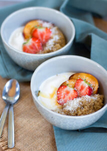 Quinoa ontbijt met aardbeien