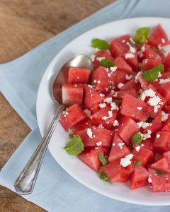 Vicky van Dijk | Watermeloen salade met feta en munt