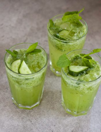 Vicky van Dijk | Gin cocktail met komkommer, munt en citroen